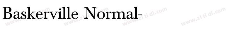 Baskerville Normal字体转换
